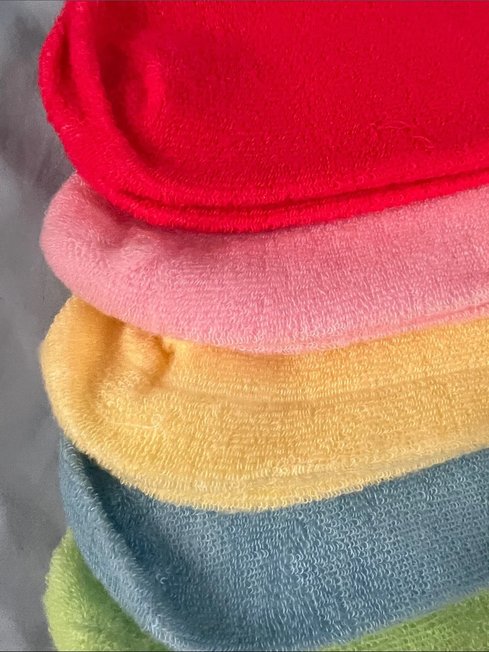 Vintage Colorful Terry Cloth Outside No-Show Sock 7pc Set - Assorted Brights